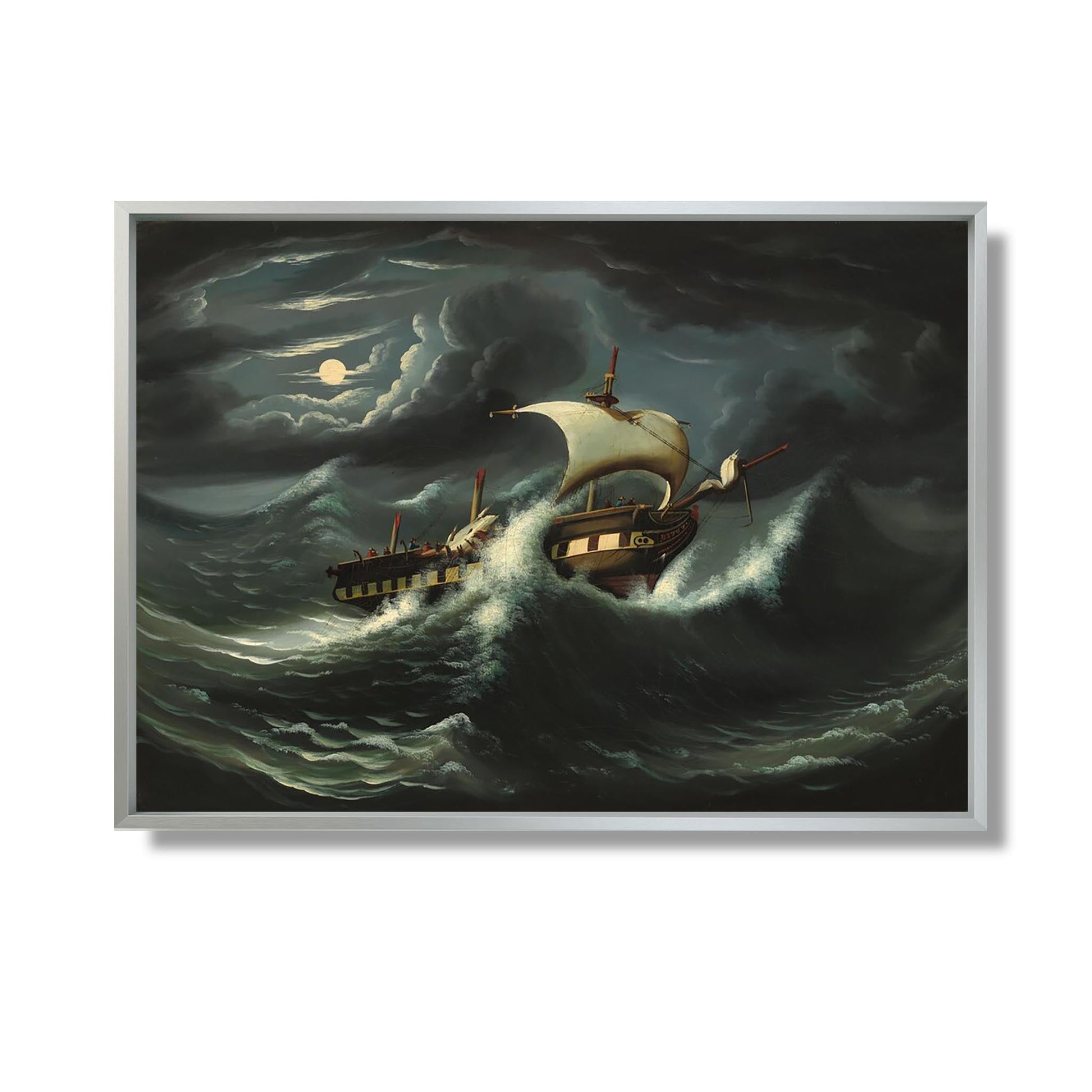 Storm-Tossed Frigate - Thomas Chambers - Reproduction Peinture