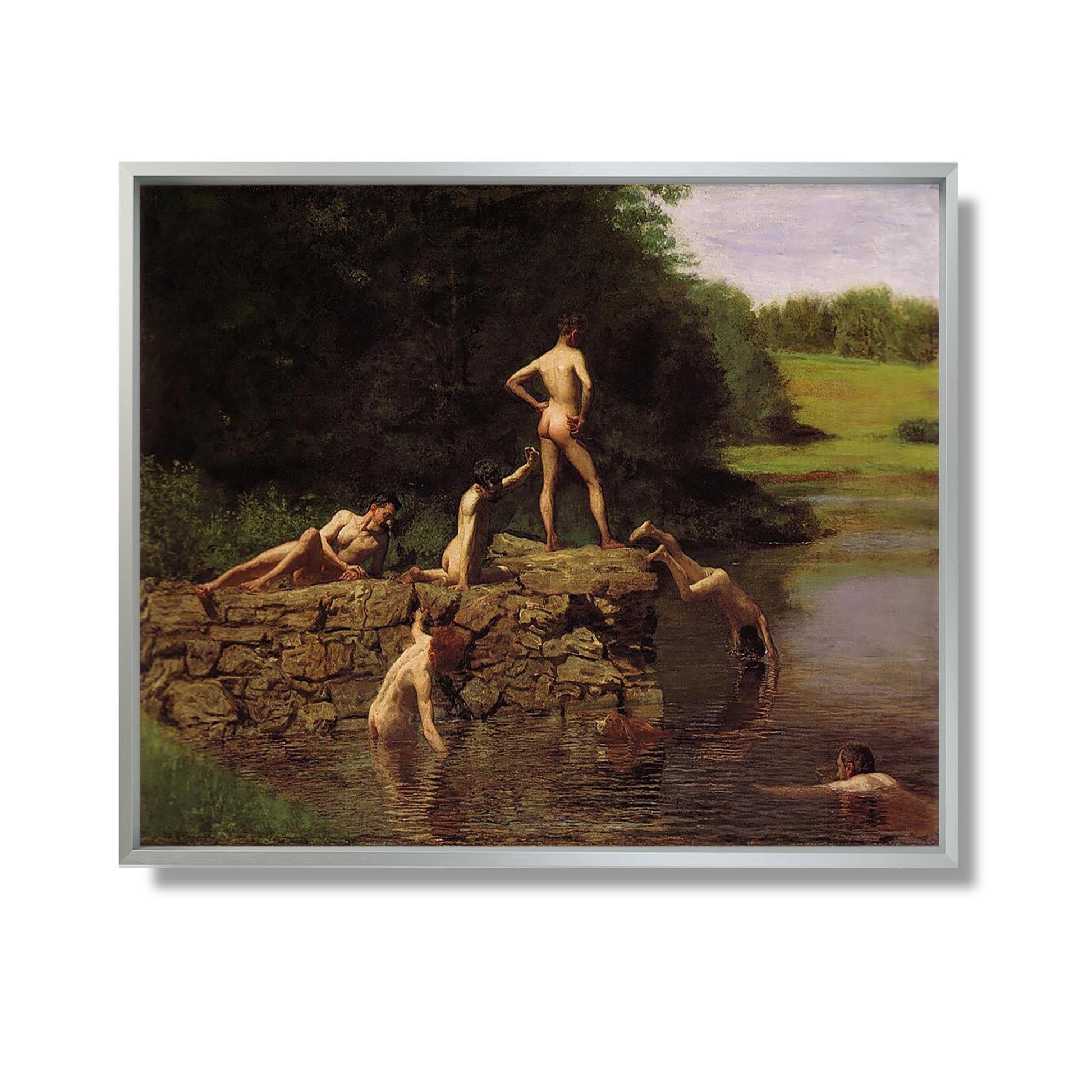 Swimming - Thomas Eakins - Reproduction Peinture