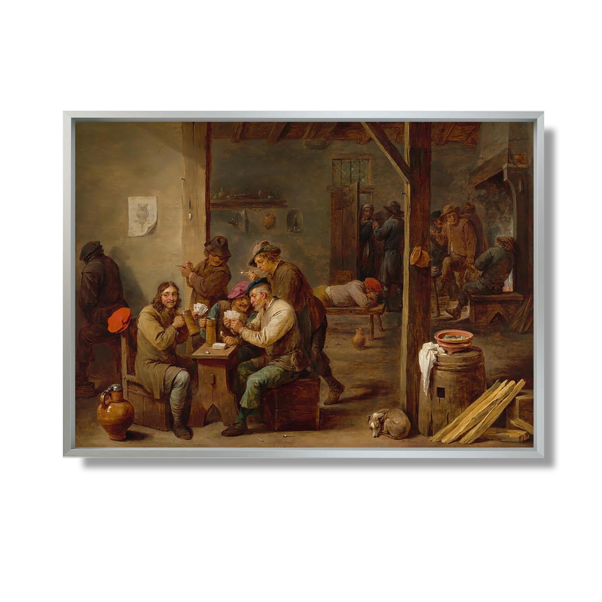 Tavern Scene - David Teniers the Younger - Reproduction Peinture