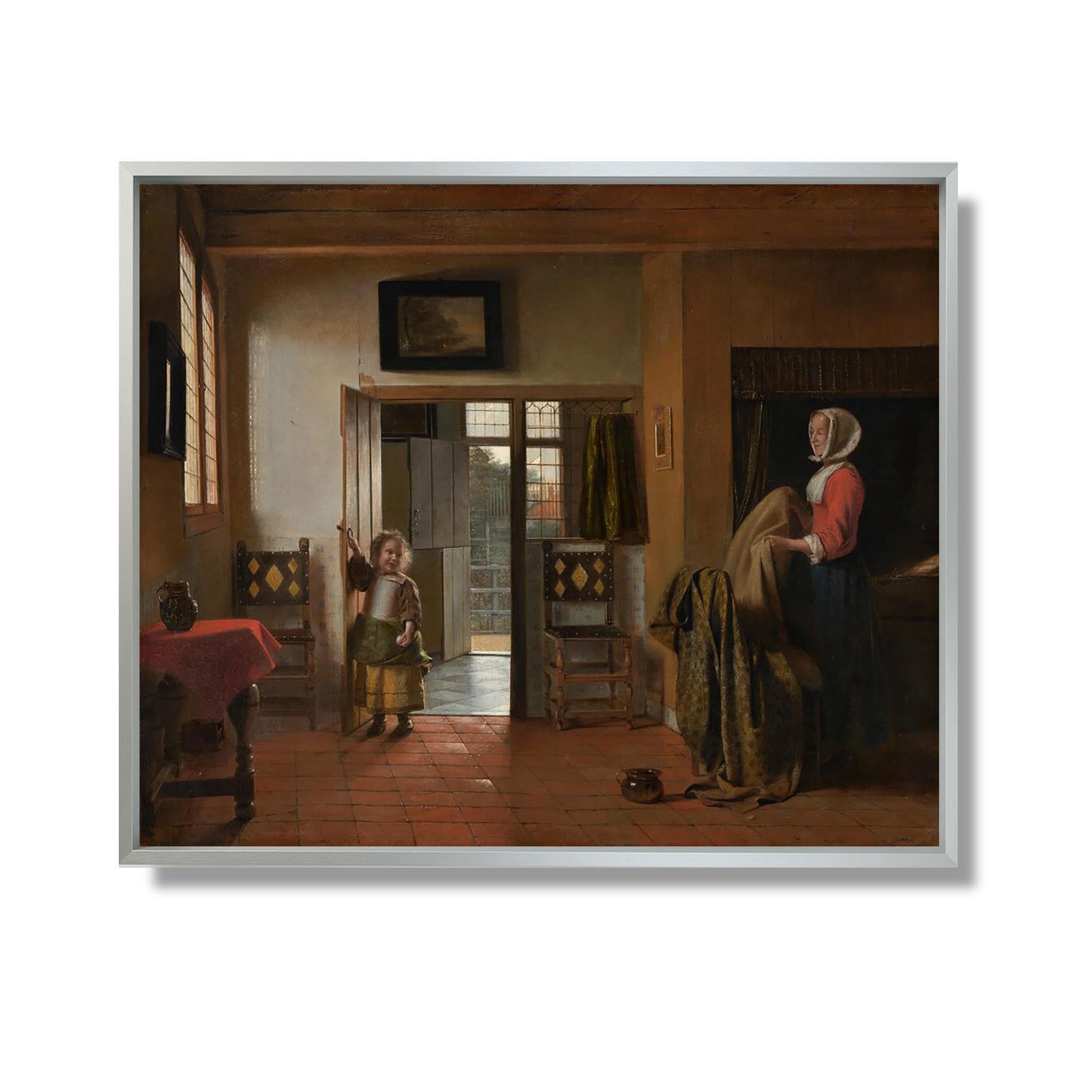 The Bedroom - Pieter de Hooch - Reproduction Peinture