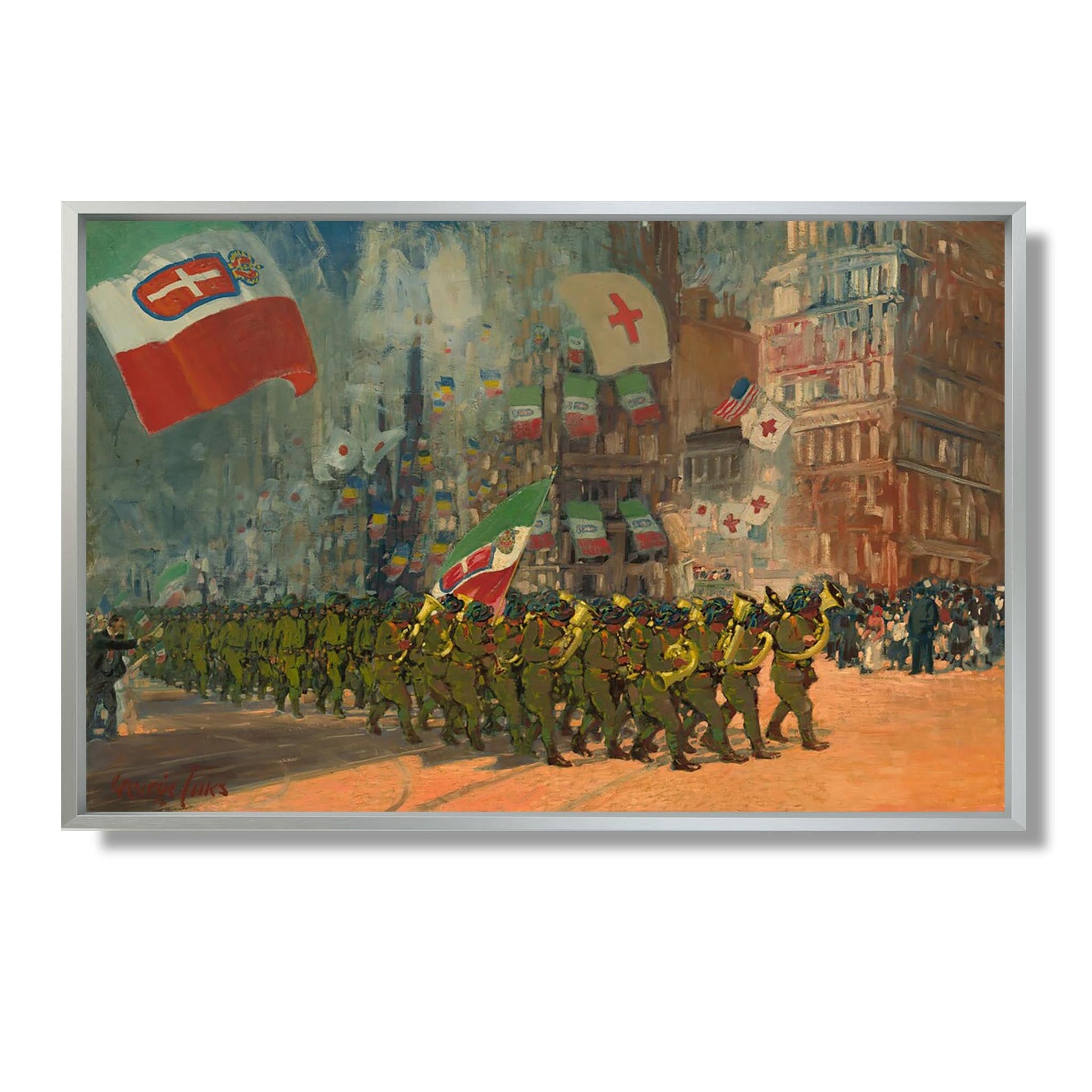 The Bersaglieri - George Luks - Reproduction Peinture