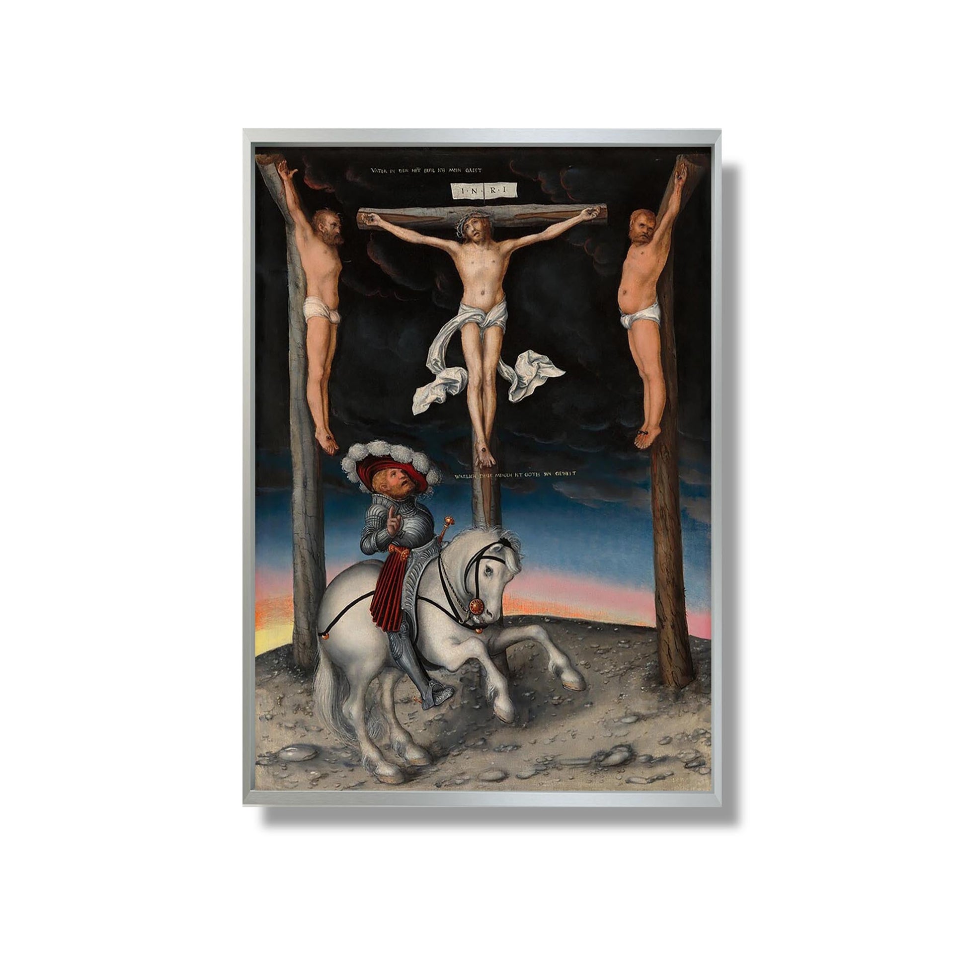 The Crucifixion with the Converted Centurion, - Lucas Cranach the Elder - Reproduction Peinture