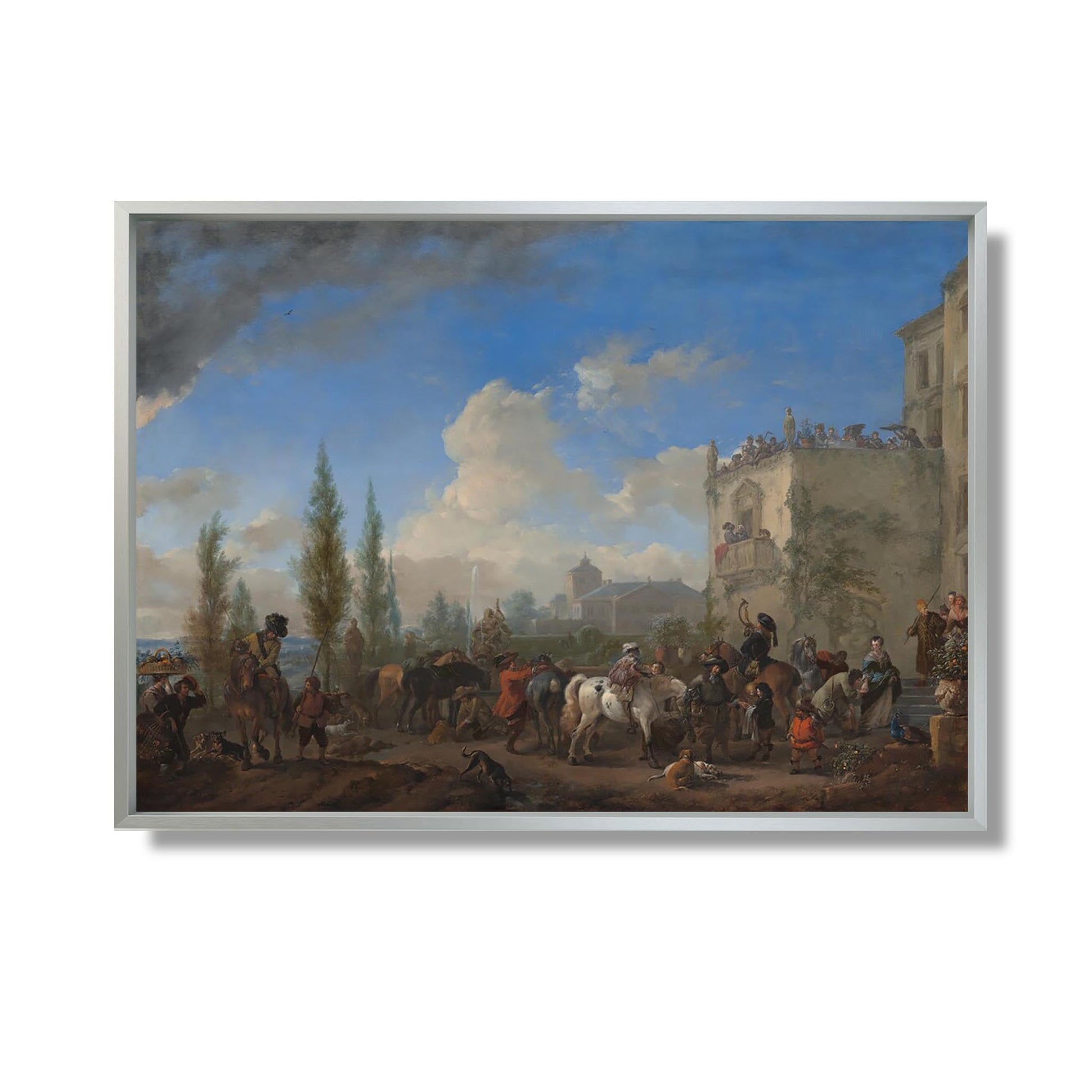 The Departure for the Hunt - Philips Wouwerman - Reproduction Peinture