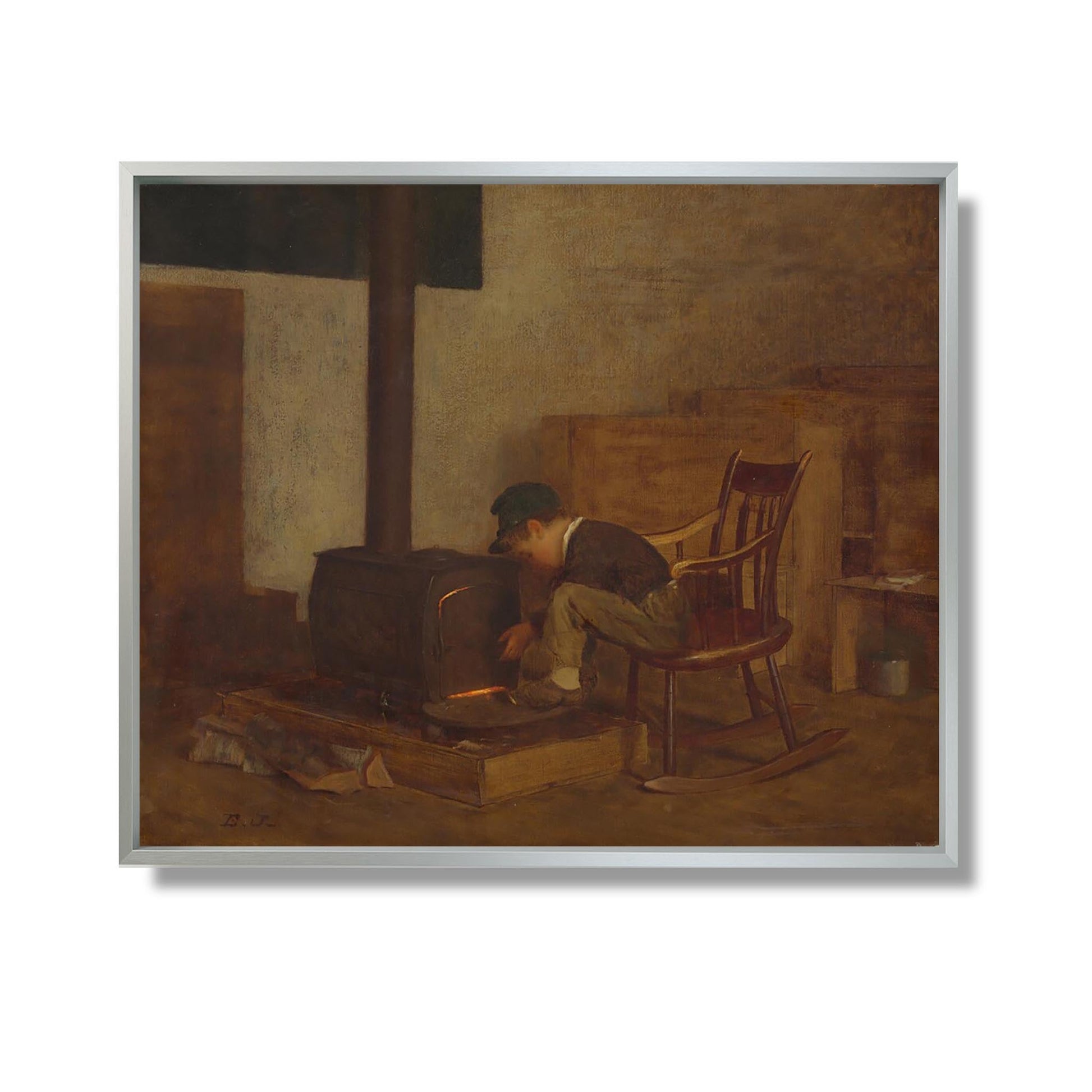 The Early Scholar - Eastman Johnson - Reproduction Peinture