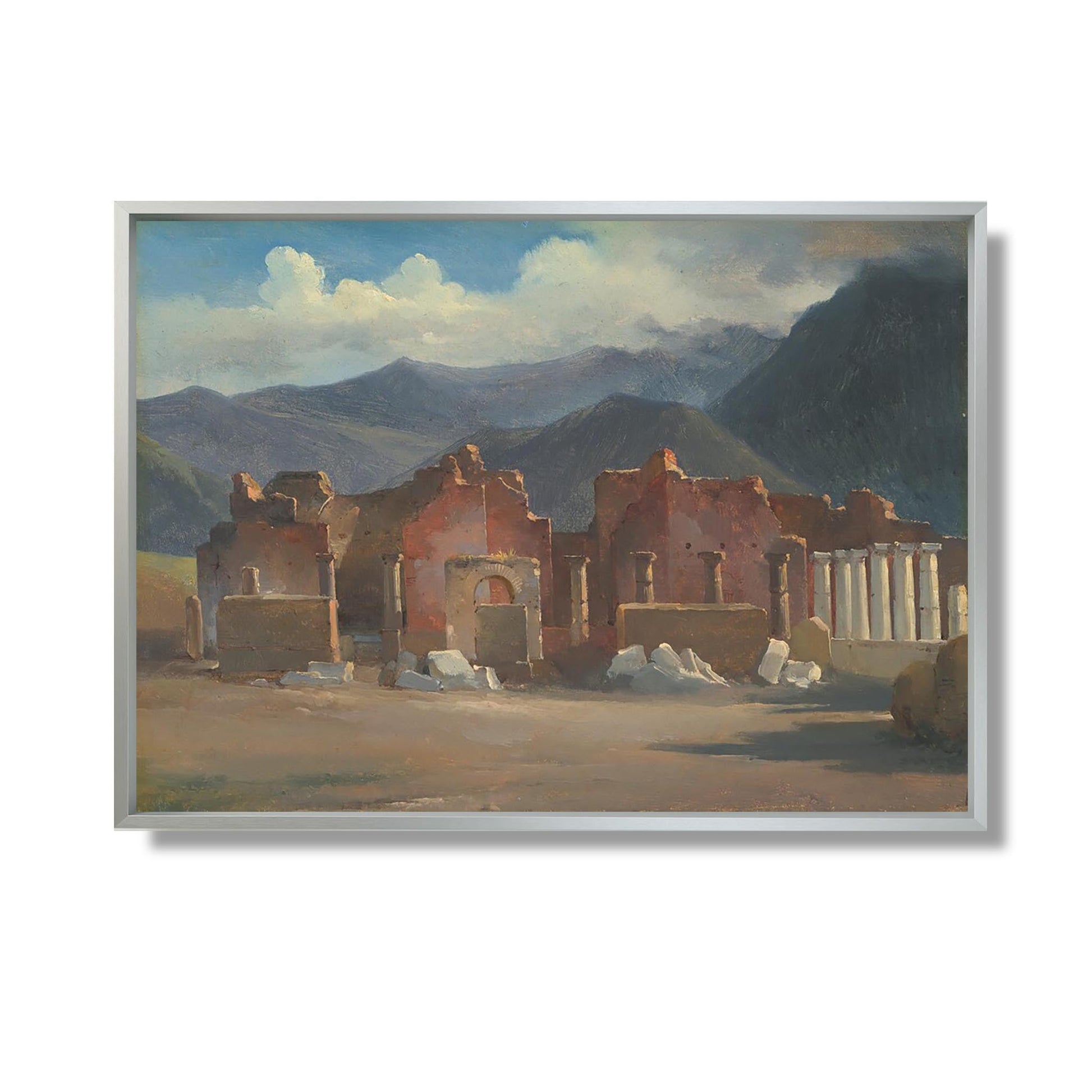 The Forum at Pompeii - Achille-Etna Michallon - Reproduction Peinture