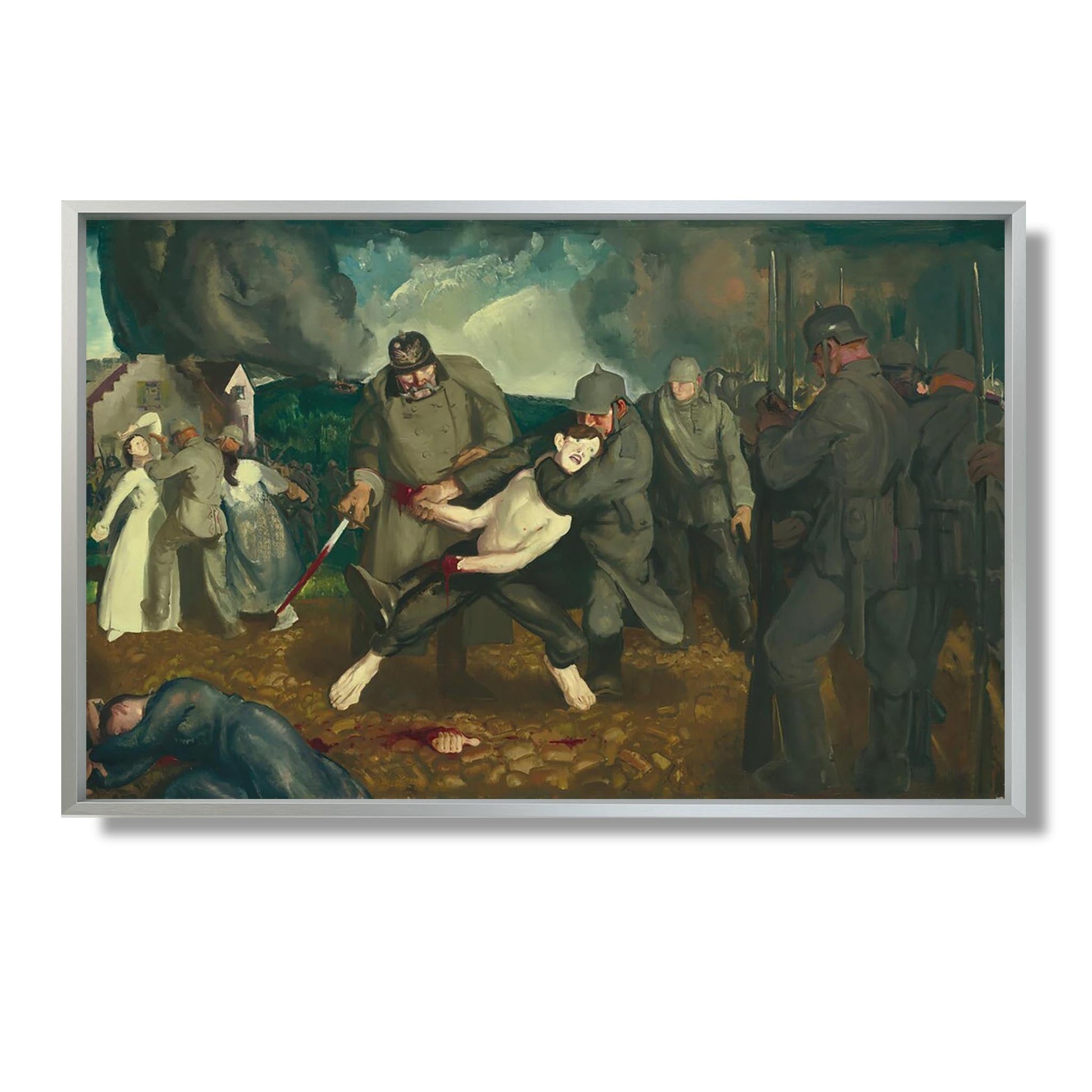 The Germans Arrive - George Bellows - Reproduction Peinture
