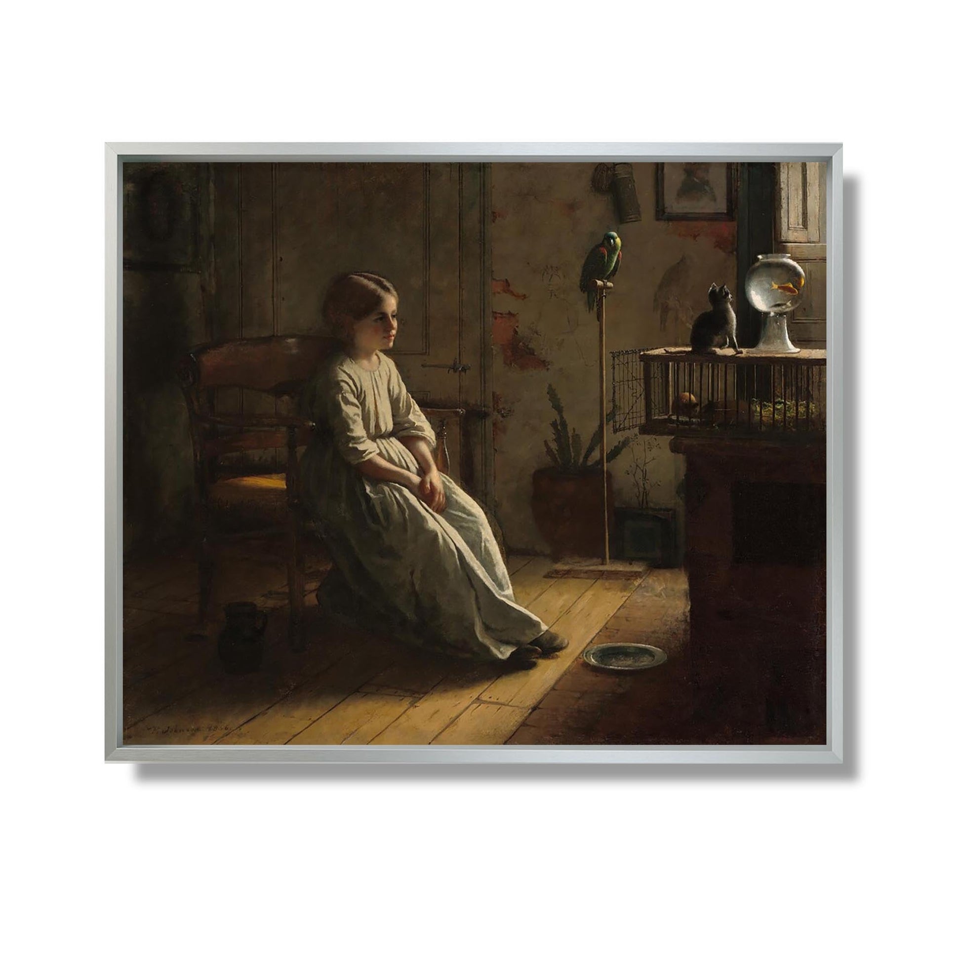 The Pets - Eastman Johnson - Reproduction Peinture