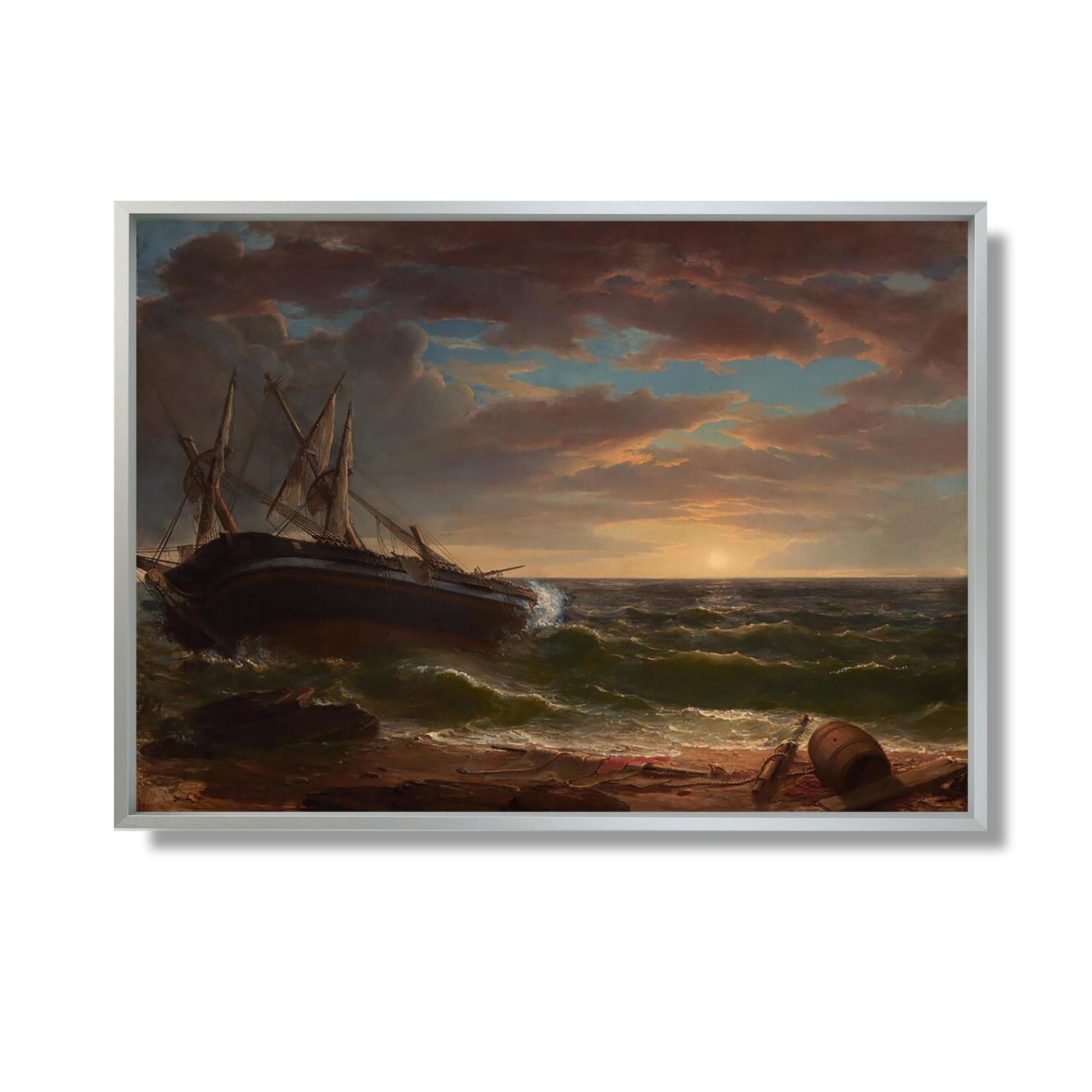 The Stranded Ship - Asher Brown Durand - Reproduction Peinture