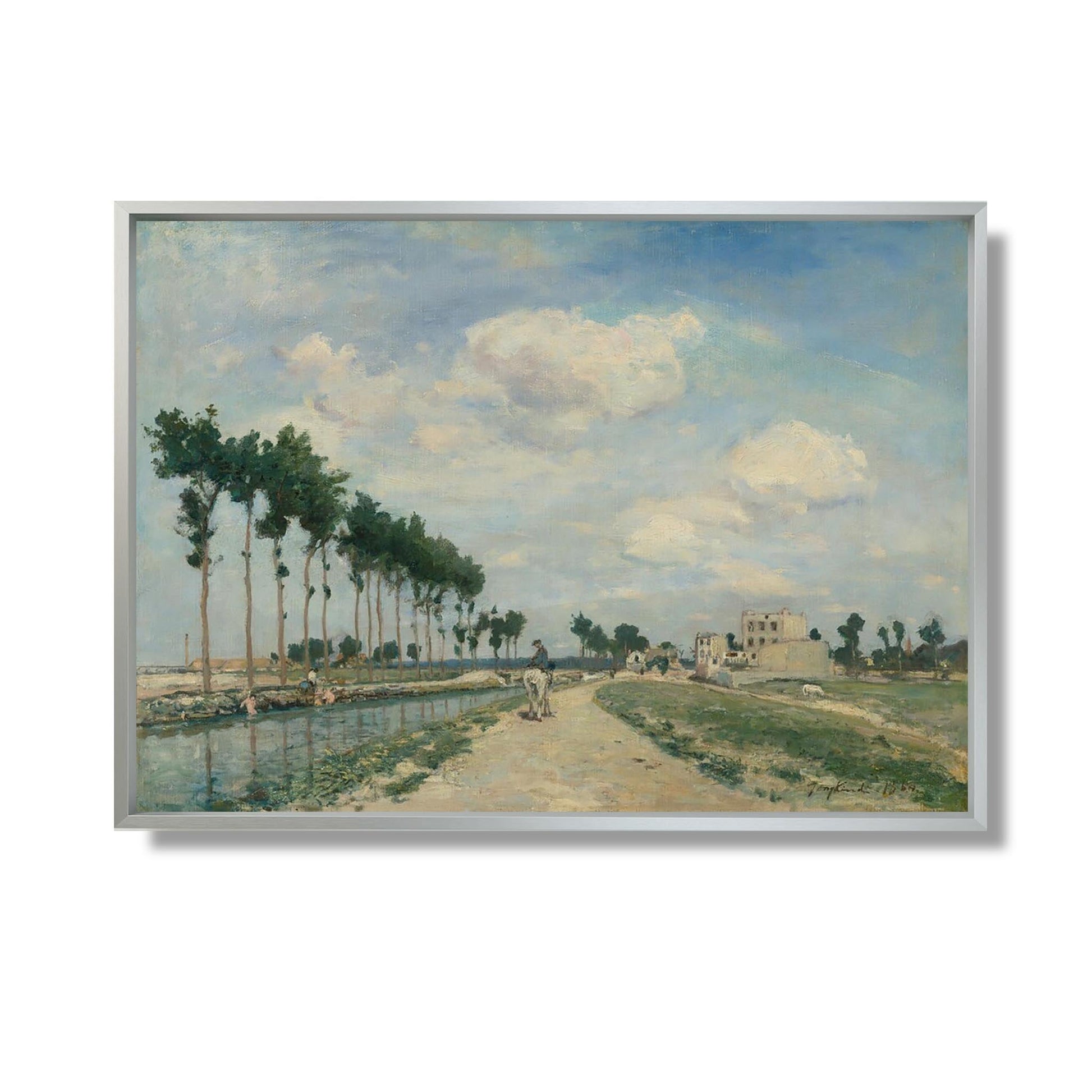 The Towpath - Johan Barthold Jongkind - Reproduction Peinture