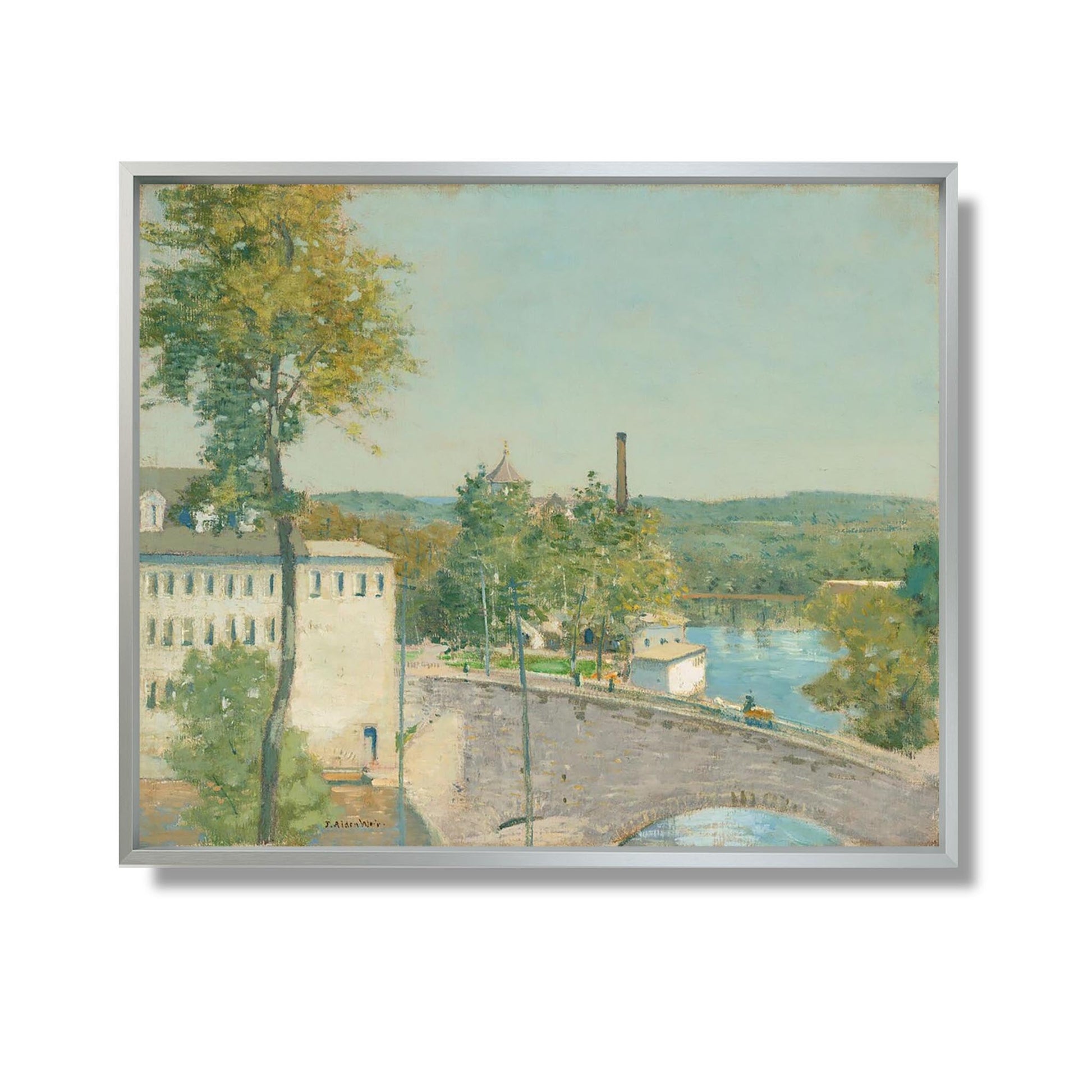 U.S. Thread Company Mills, Willimantic, Connecticut - Julian Alden Weir - Reproduction Peinture