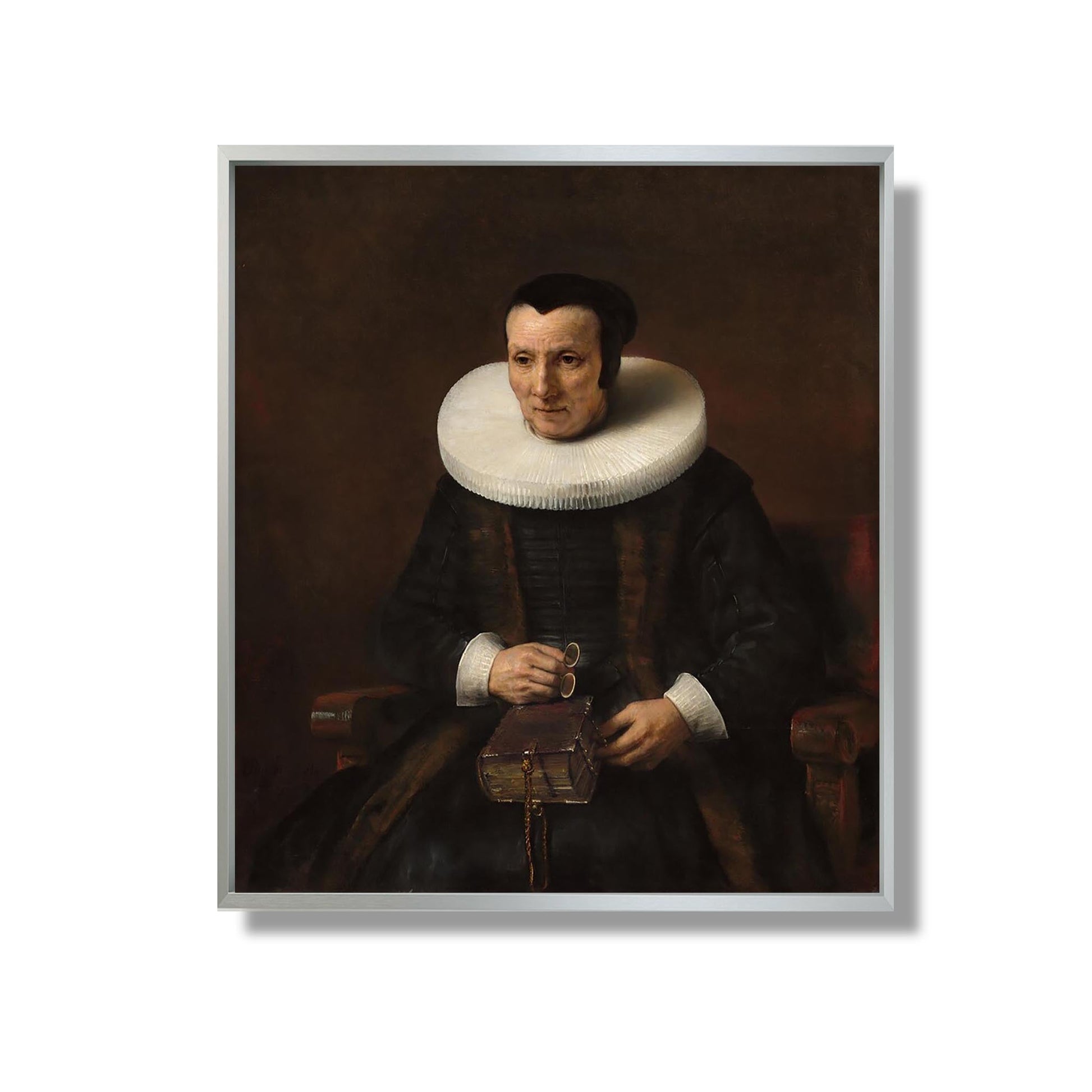 Une vieille dame avec un livre - Rembrandt  - Reproduction Peinture