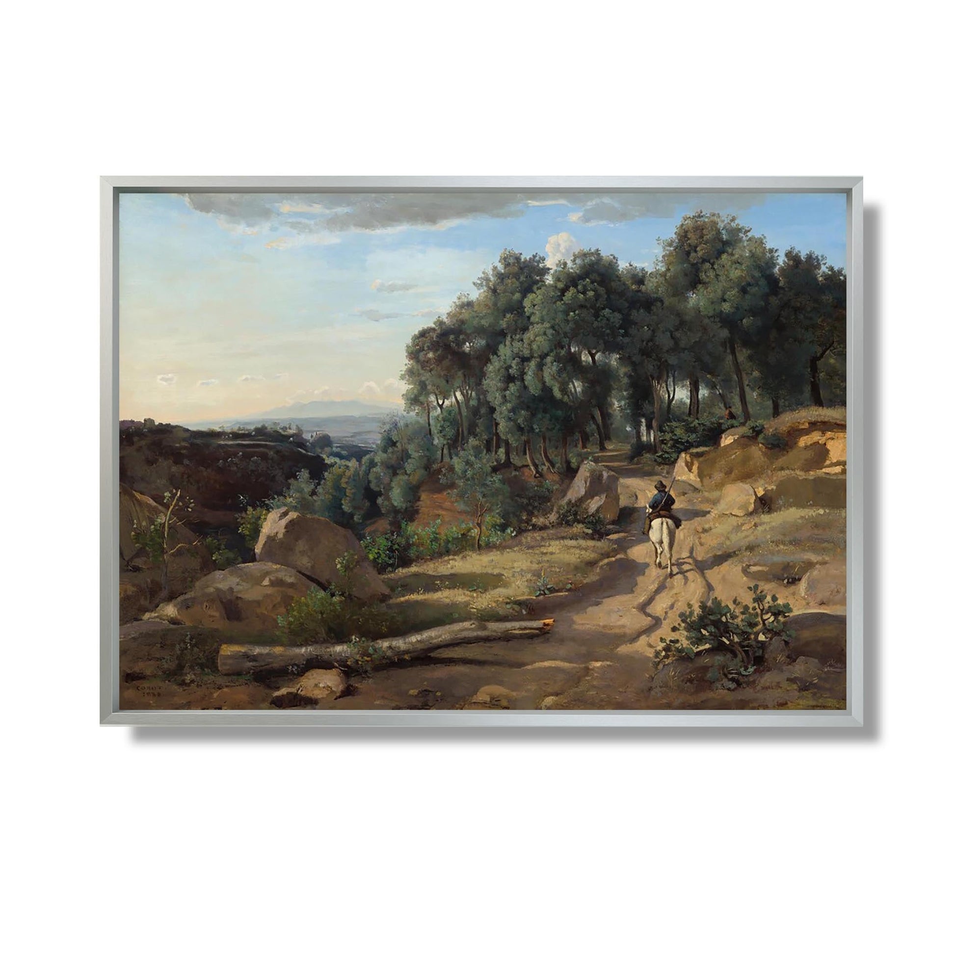 Une vue près de Volterra - Jean-Baptiste-Camille Corot - Reproduction Peinture