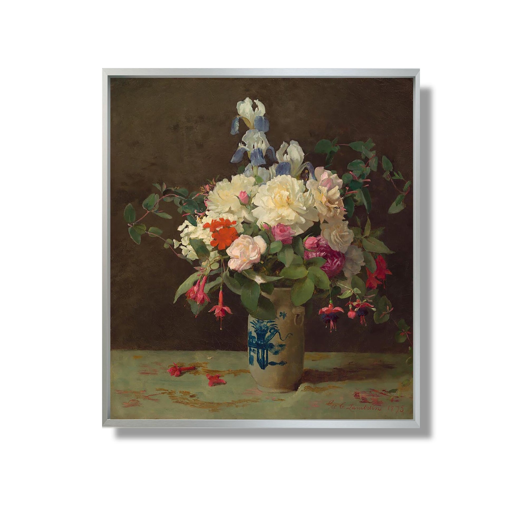 Vase of Flowers - George Cochran Lambdin - Reproduction Peinture
