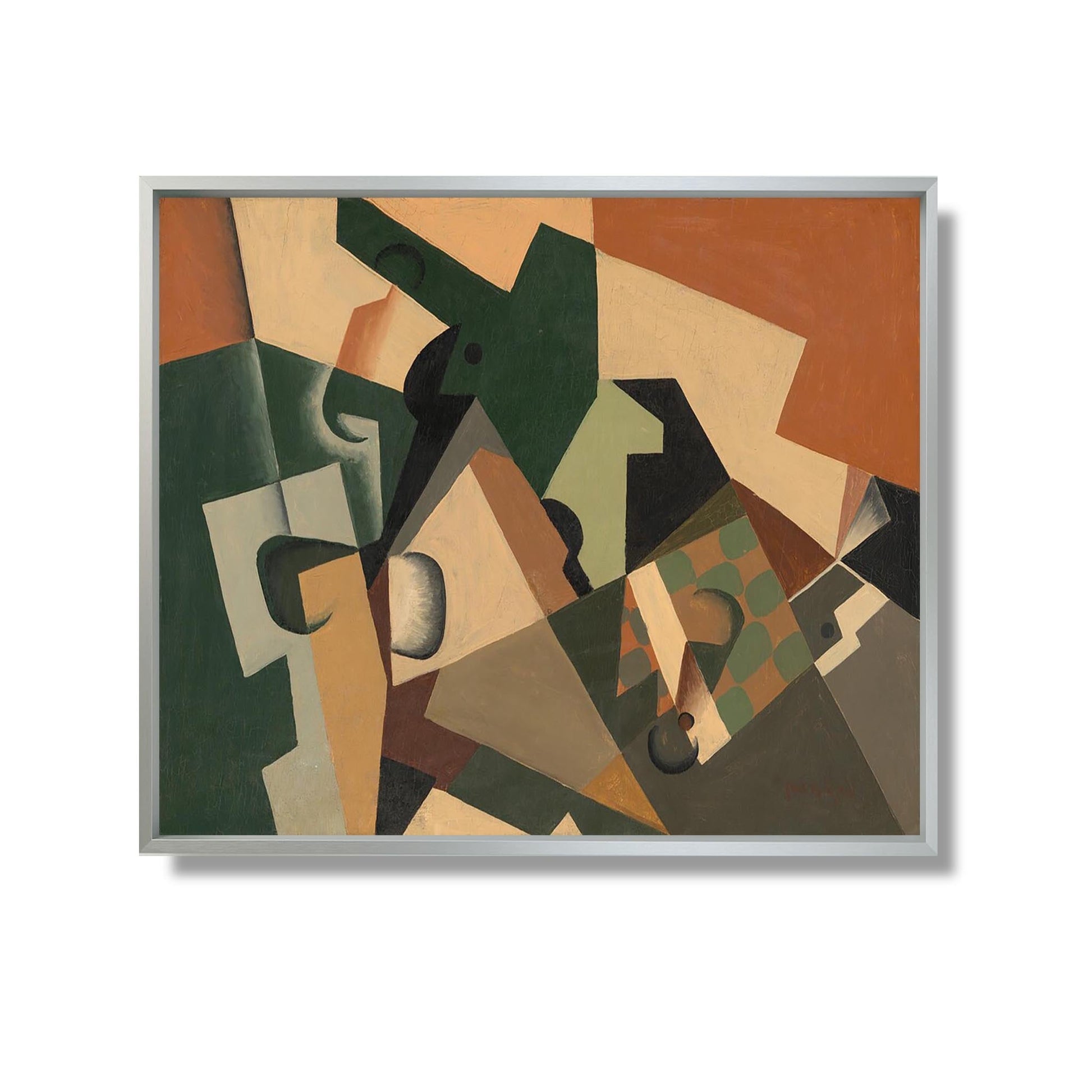 Verre et damier - Juan Gris - Reproduction Peinture