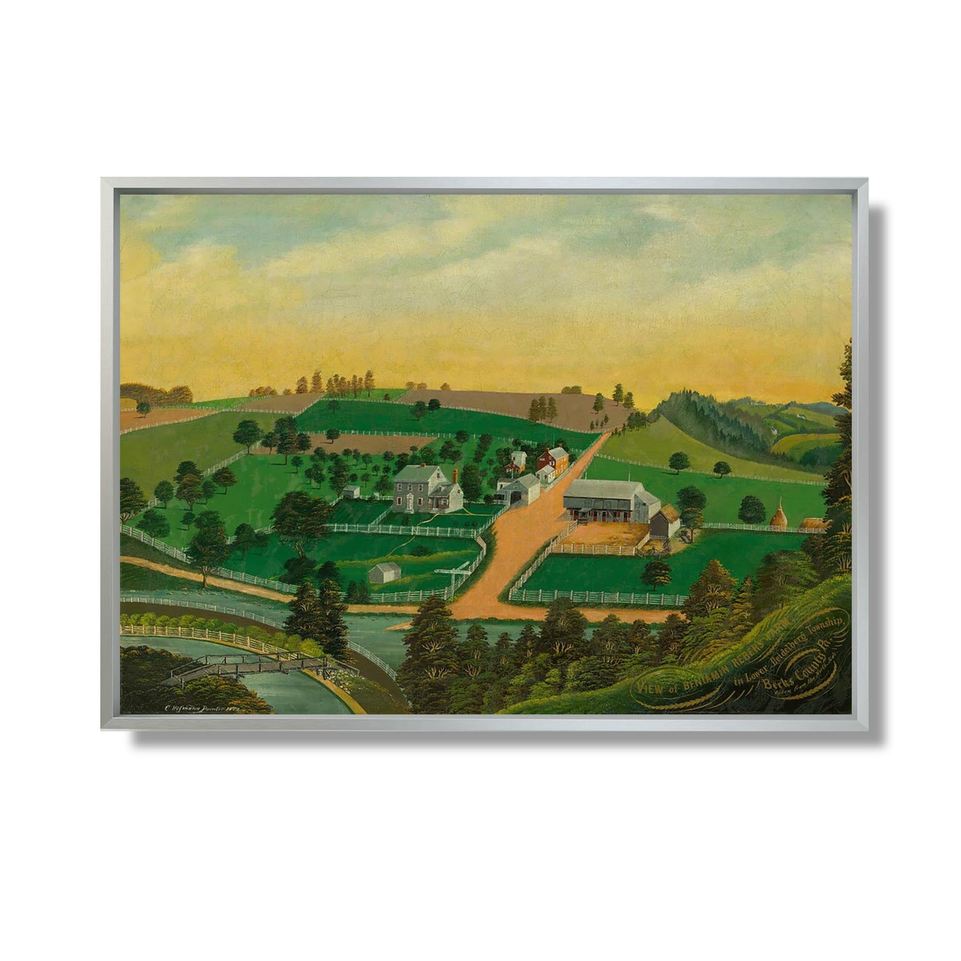 View of Benjamin Reber's Farm - Charles C. Hofmann - Reproduction Peinture