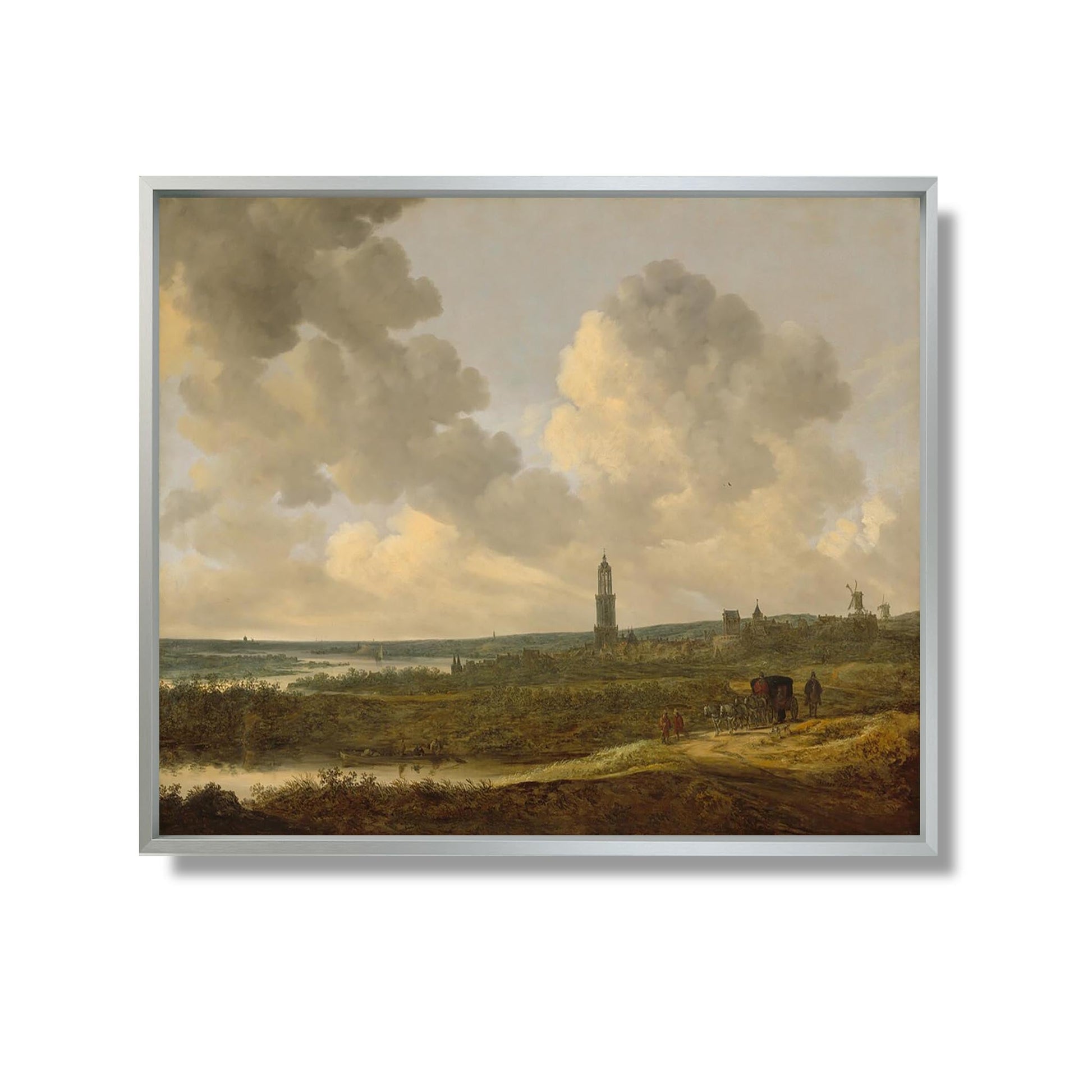 View of Rhenen - Jan van Goyen - Reproduction Peinture