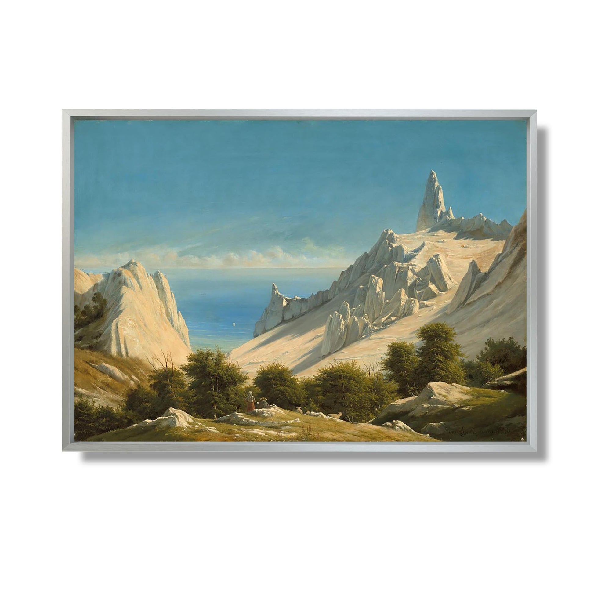 View of Sommerspiret, the Cliffs of Møn - Georg Emil Libert - Reproduction Peinture