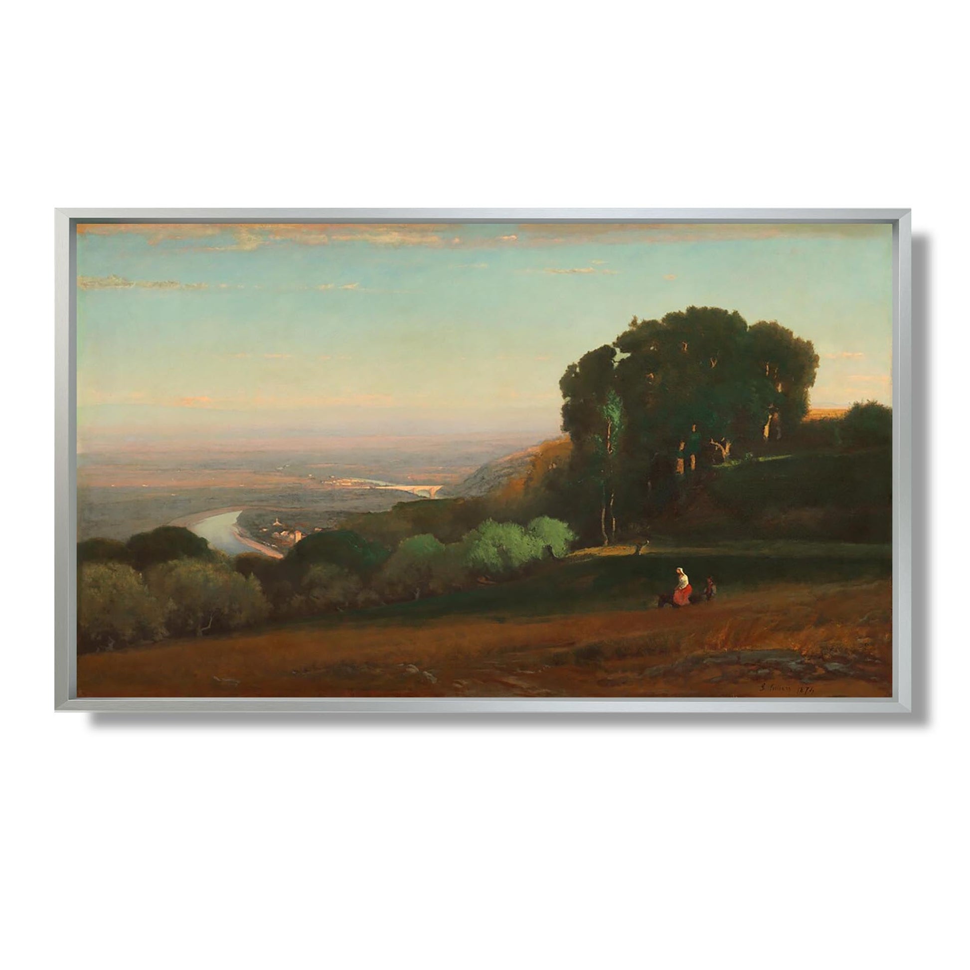 View of the Tiber near Perugia - George Inness - Reproduction Peinture