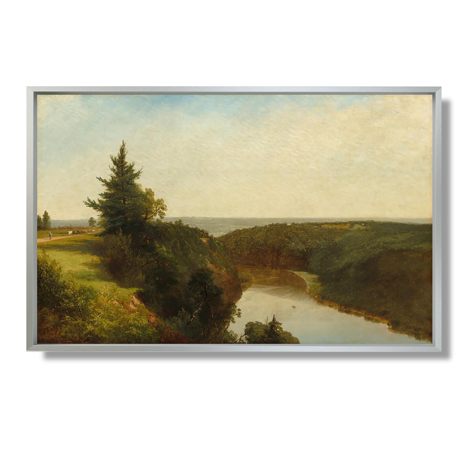 View on the Genesee near Mount Morris - John Frederick Kensett - Reproduction Peinture