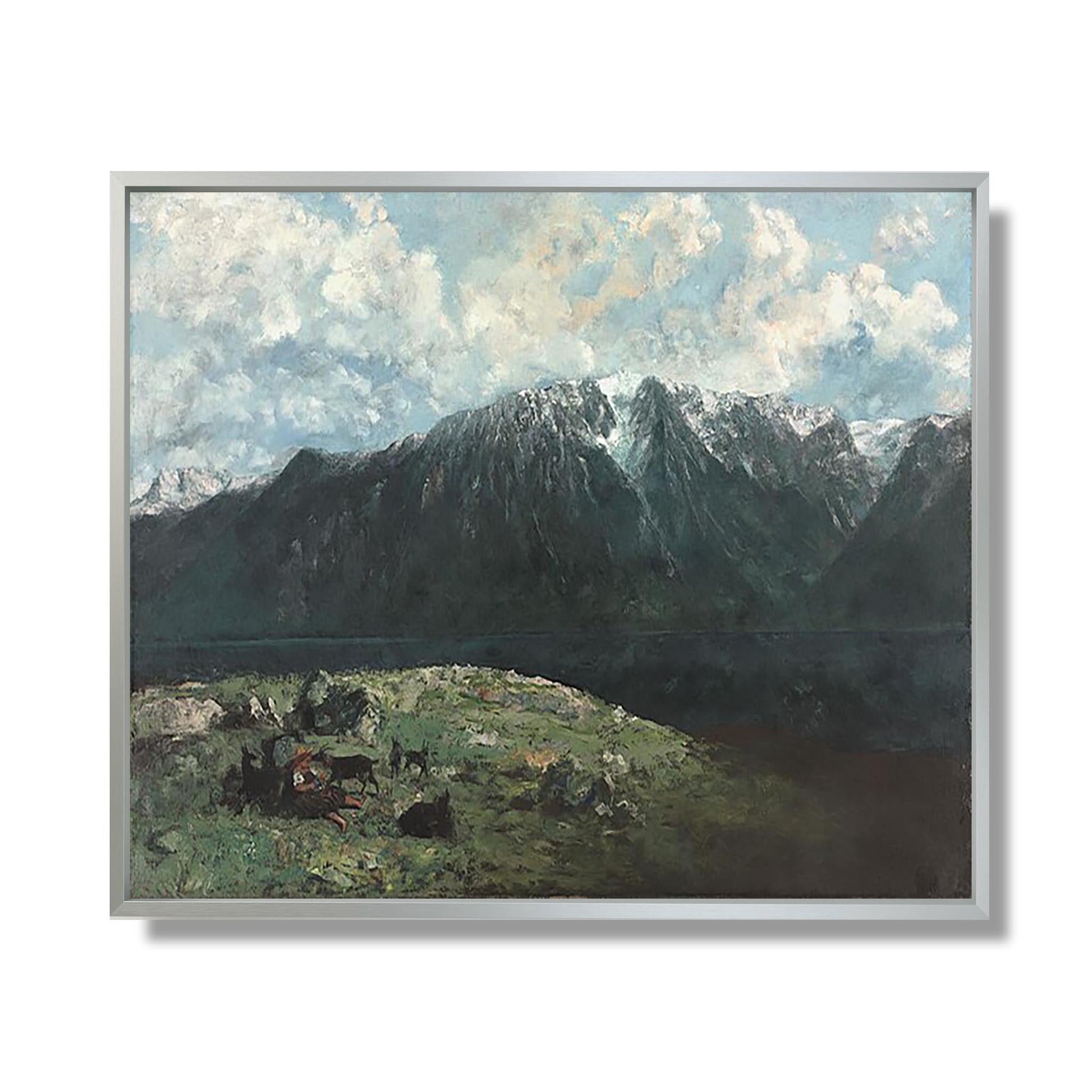 Vue Panoramique des Alpes, Les Dents du Midi - Gustave Courbet - Reproduction Peinture