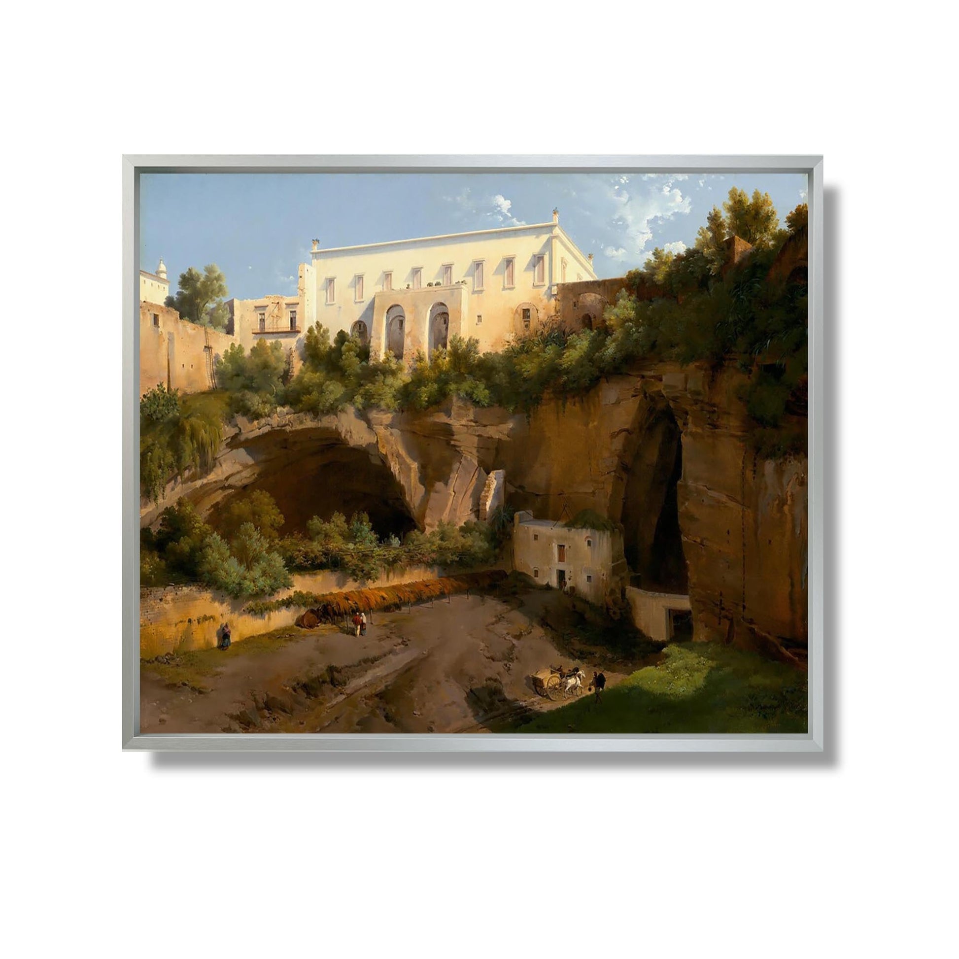 Vue d'une villa, Pizzofalcone, Naples - Lancelot-Théodore Turpin de Crissé - Reproduction Peinture
