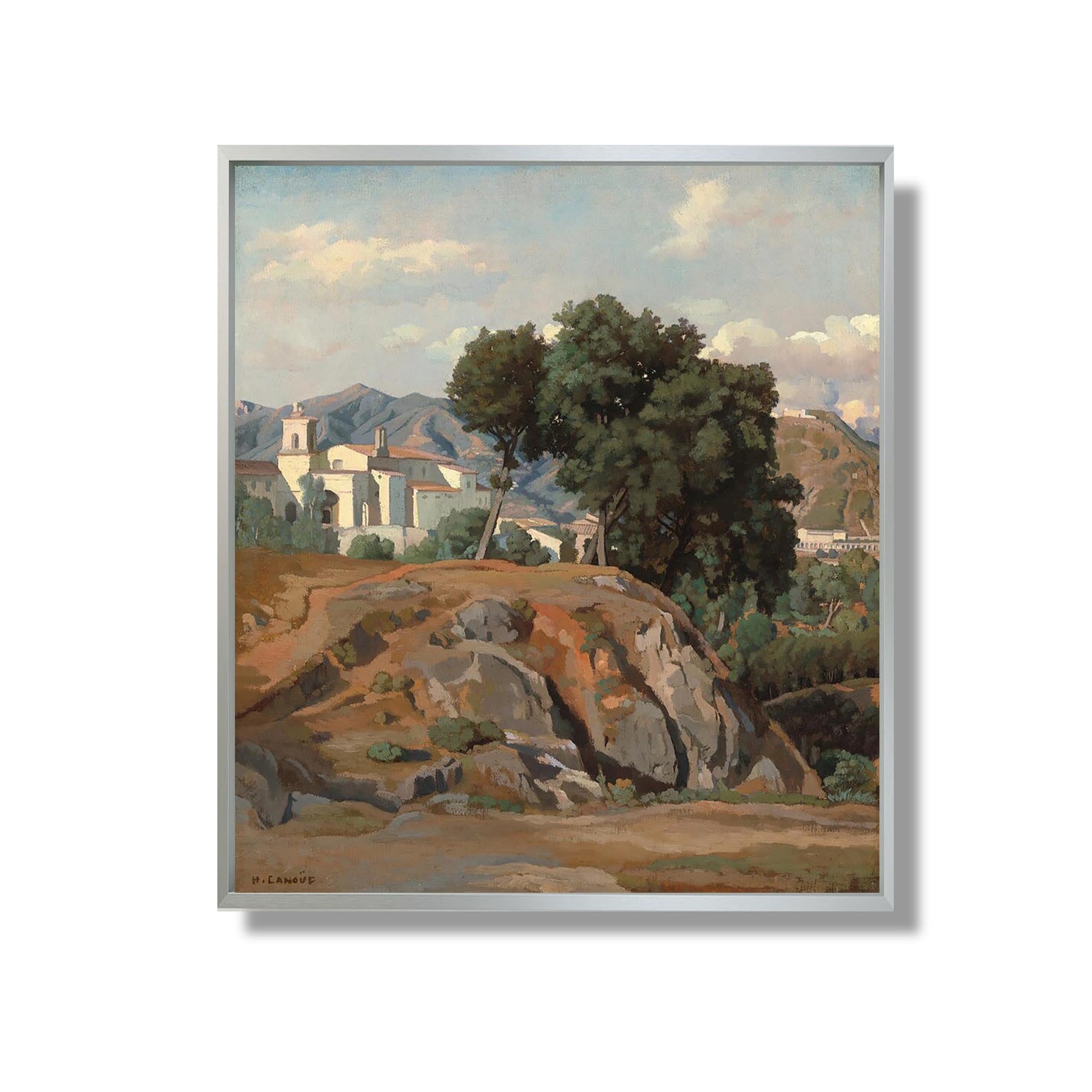 Vue de La Cava - Félix-Hippolyte Lanoue - Reproduction Peinture