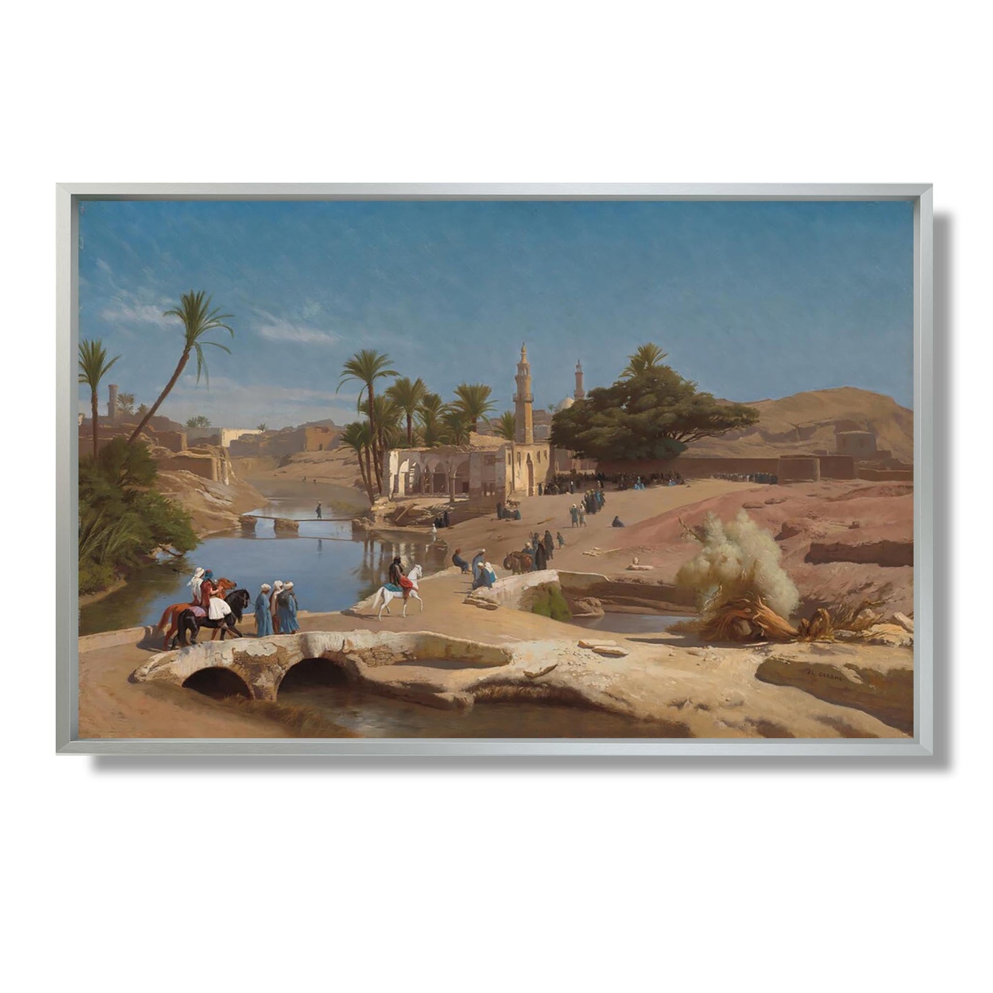 Vue de Medinet El-Fayoum, - Jean-Léon Gérôme - Reproduction Peinture