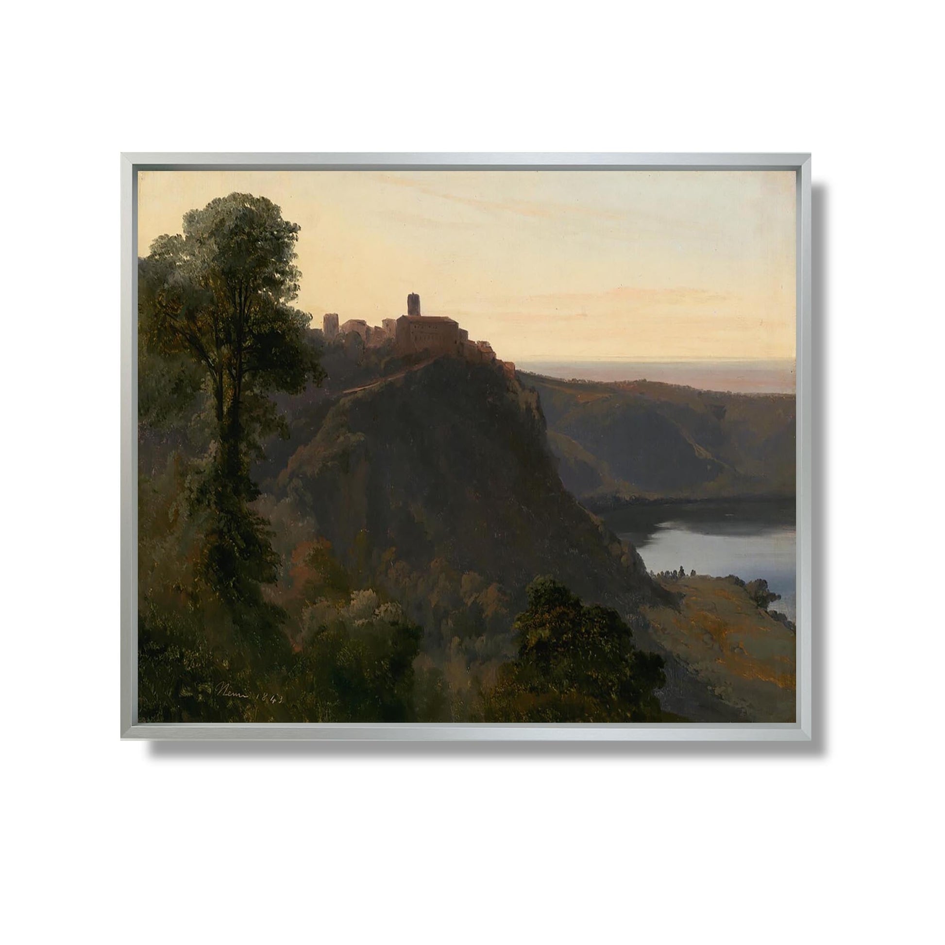Vue du Lac Nemi - Jules Coignet - Reproduction Peinture