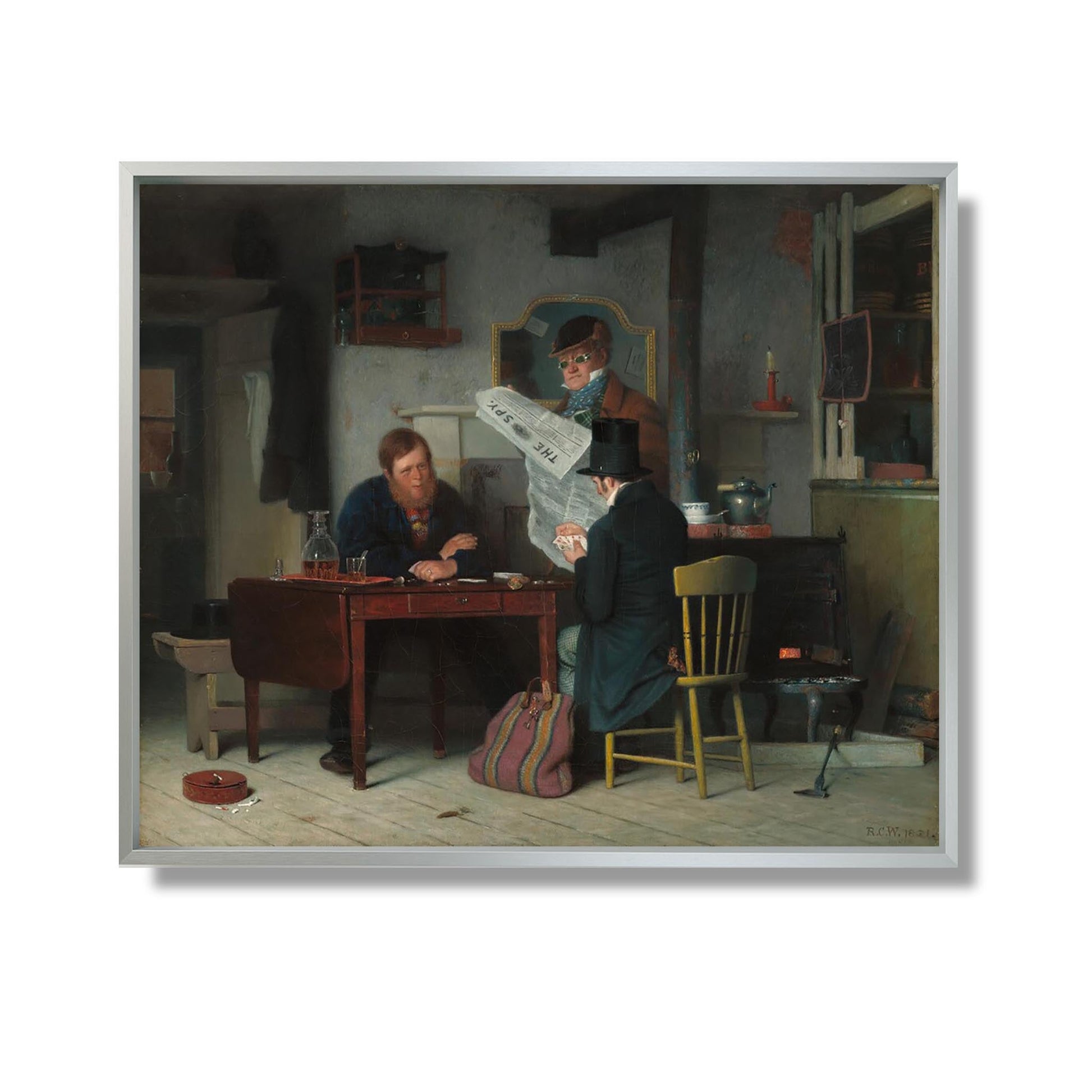 Waiting for the Stage - Richard Caton Woodville - Reproduction Peinture