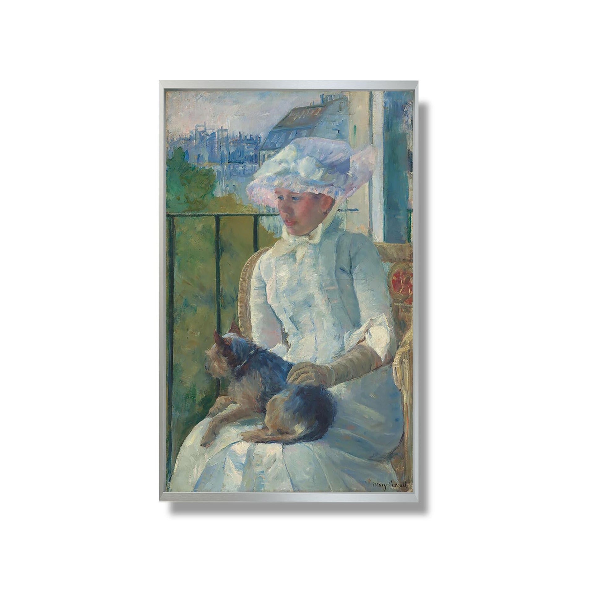 Young Girl at a Window - Mary Cassatt - Reproduction Peinture