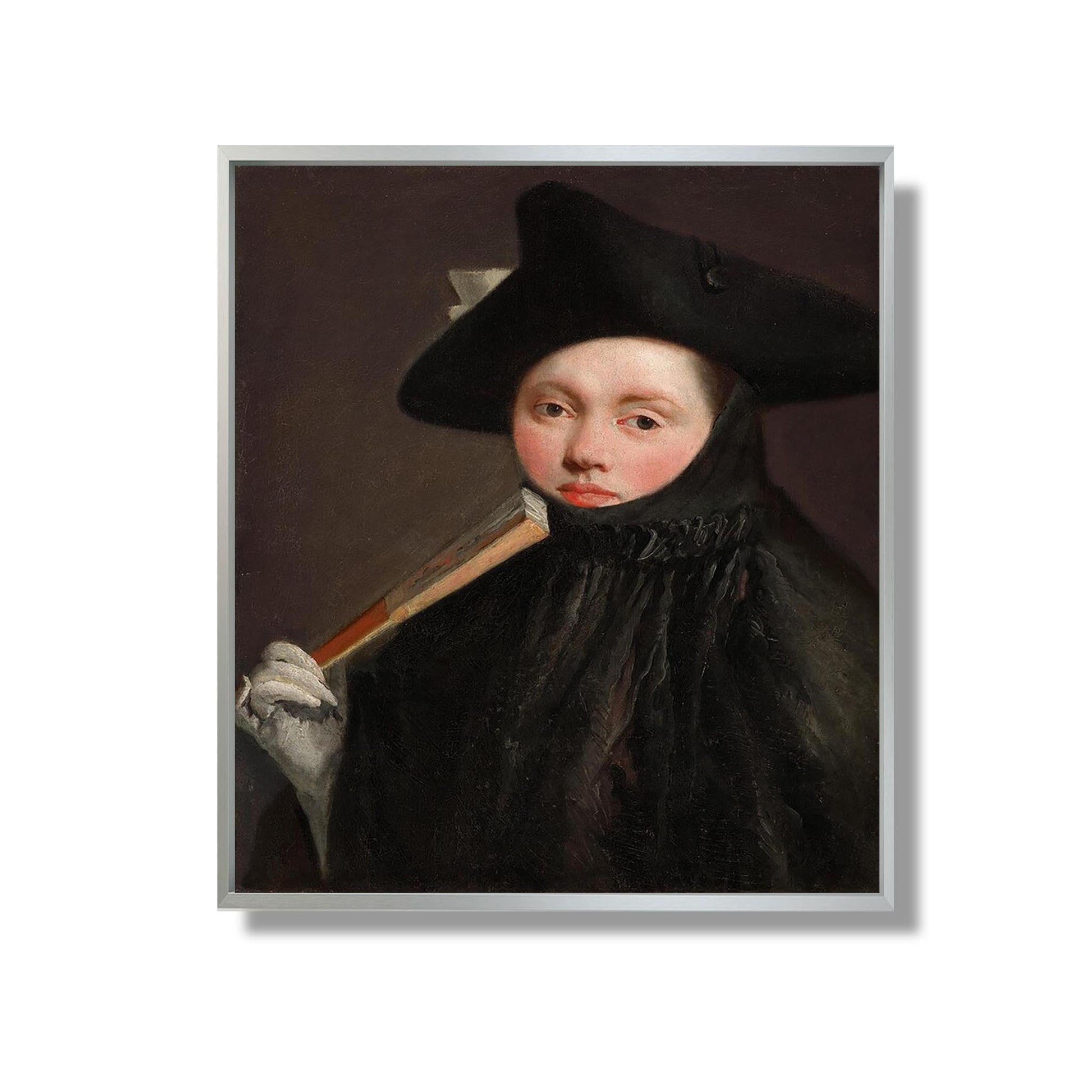 Young Lady in a Tricorn Hat - Giovanni Battista Tiepolo - Reproduction Peinture